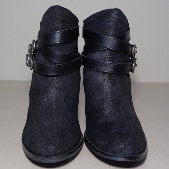 Reba Size 7.5 M / ZANIA / Black / Leather / Heeled Ankle Boots New Women's Shoes - Picture 12 of 16